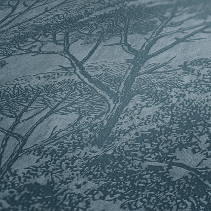 A.S. Création Waldtapete Blau 380232 Wandtapete Vliestapete Natur Grafik Vinyl