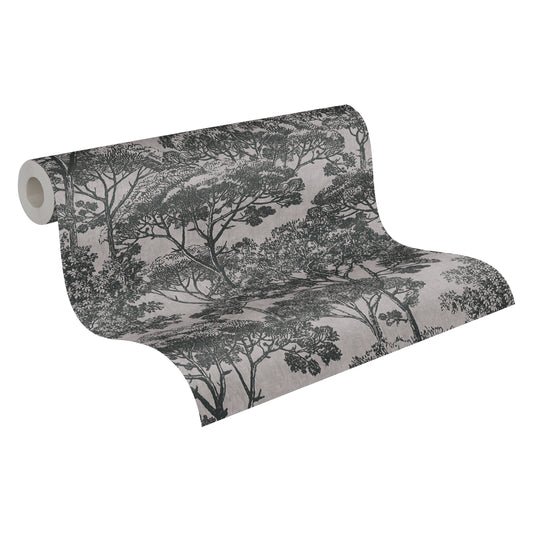 A.S. Création Waldtapete Beige 380233 Wandtapete Vliestapete Natur Grafik Vinyl