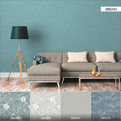 A.S. Création Uni Tapete Blau 380243 Wandtapete Vliestapete Unis Vinyl Rolle