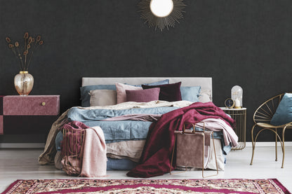 A.S. Création Uni Tapete Schwarz 380251 Wandtapete Vliestapete Unis Vinyl Rolle