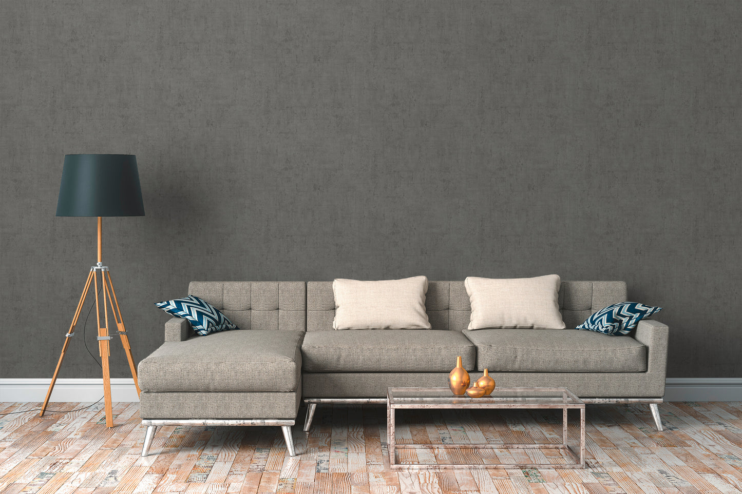 A.S. Création Uni Tapete Grau 380252 Wandtapete Vliestapete Unis Vinyl Rolle