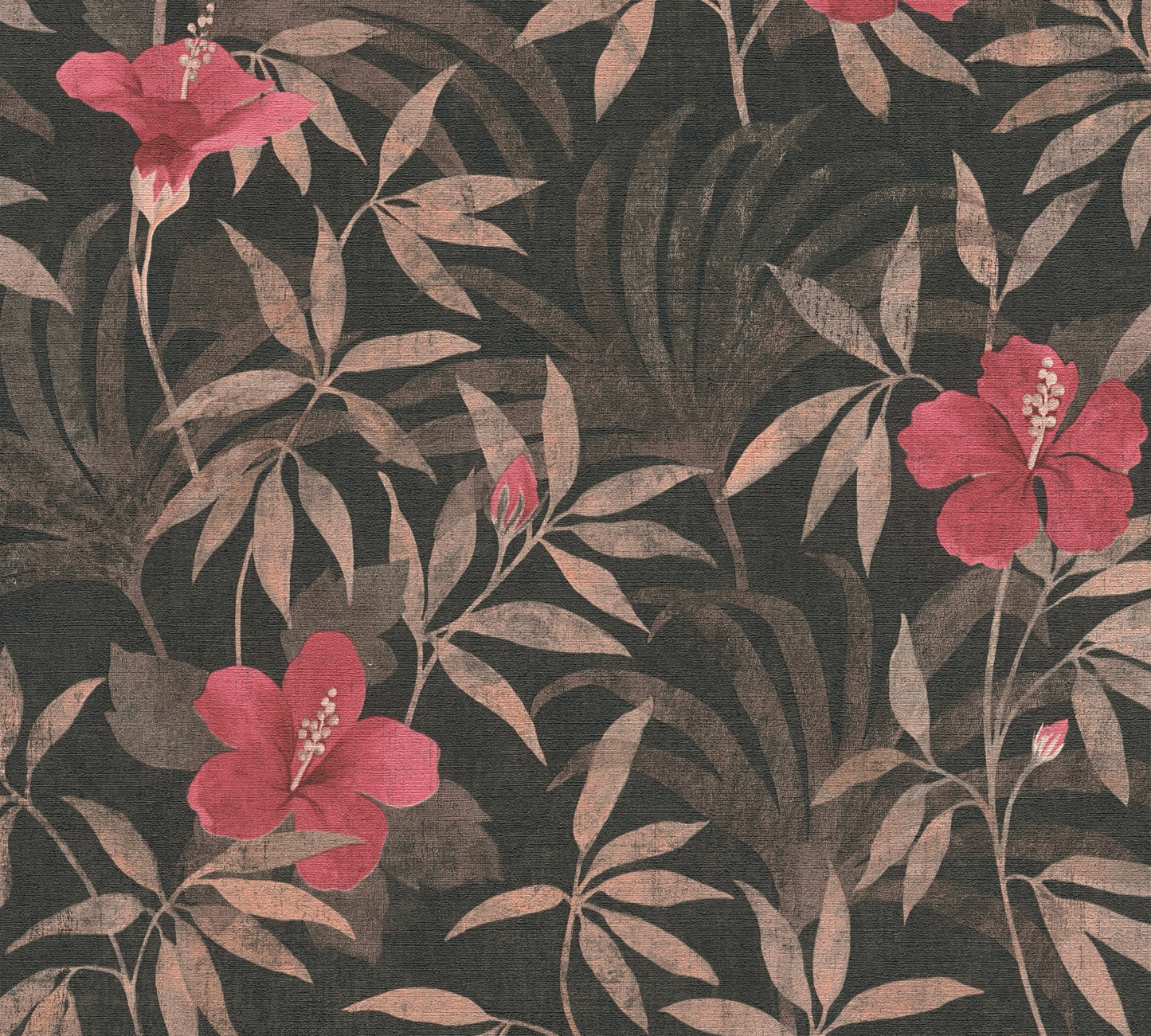 A.S. Création Blumentapete Braun 380283 Wandtapete Vliestapete Floral Vinyl