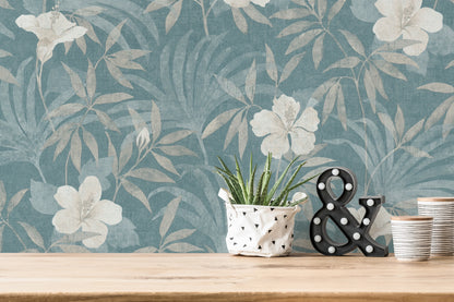 A.S. Création Blumentapete Beige 380285 Wandtapete Vliestapete Floral Vinyl