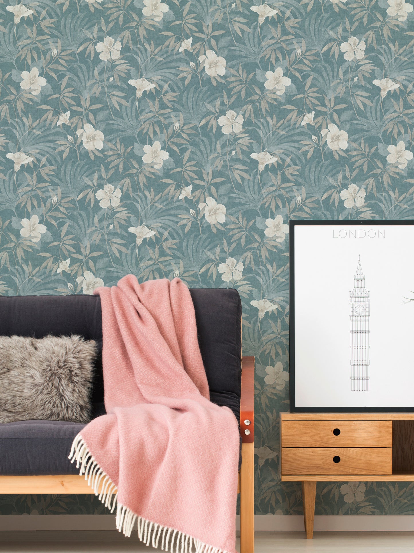 A.S. Création Blumentapete Beige 380285 Wandtapete Vliestapete Floral Vinyl