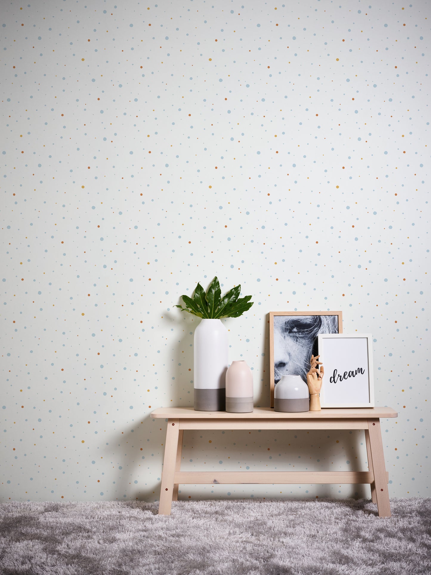 A.S. Création Tapete mit Punkten Blau 381162 Wandtapete Vliestapete Kinder Vlies