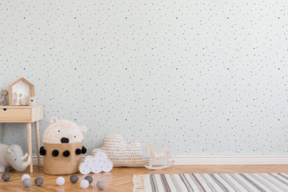 A.S. Création Tapete mit Punkten Grau 381164 Wandtapete Vliestapete Kinder Vlies