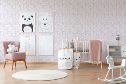 A.S. Création Blumen Tapete Lila 381181 Wandtapete Vliestapete Kinder Vlies