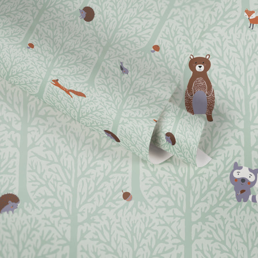 A.S. Création Wald Tapete Grün 381192 Wandtapete Vliestapete Kinder Vlies Rolle
