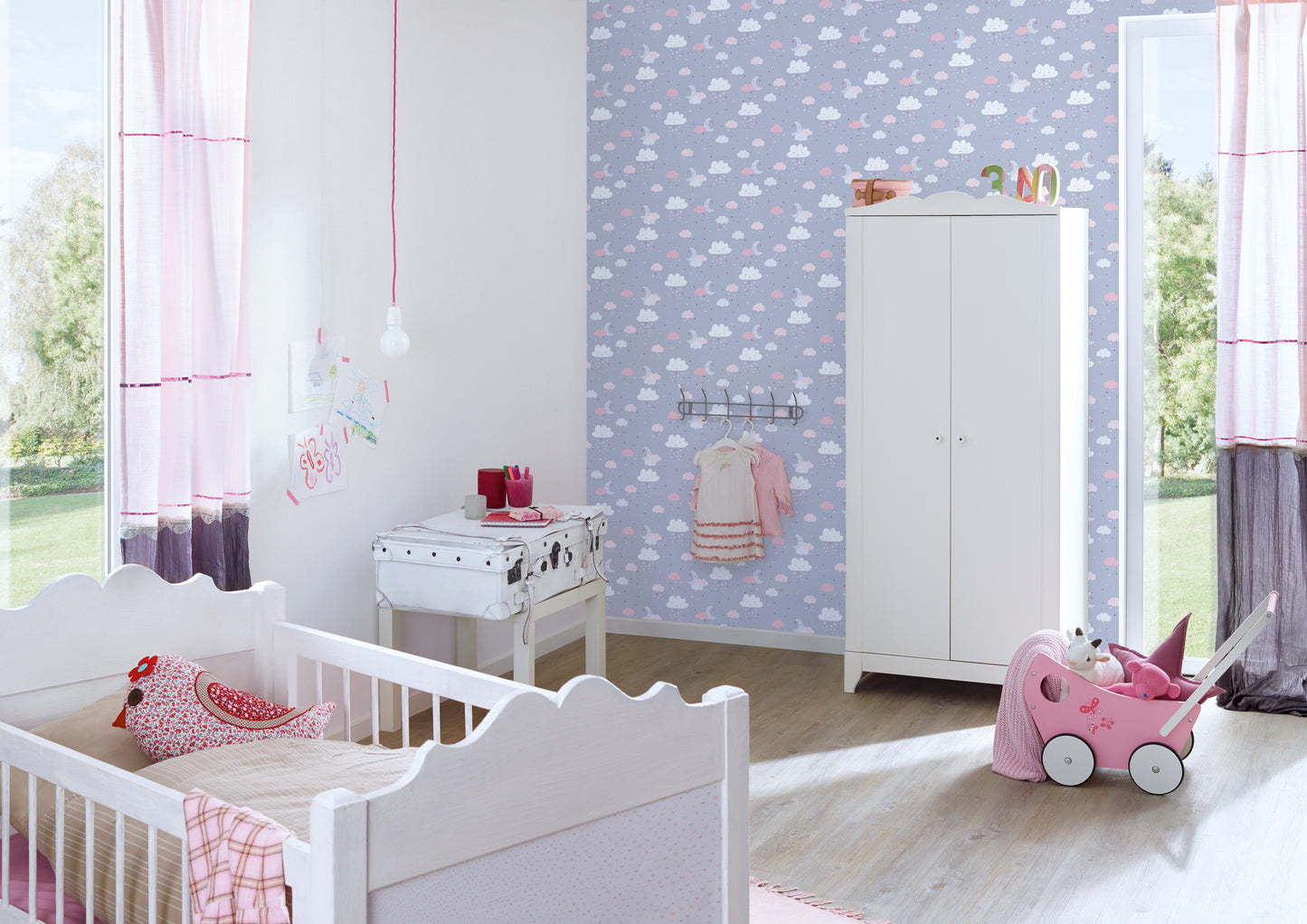 A.S. Création Kinderzimmertapete Rosa 381241 Wandtapete Vliestapete Kinder Vlies