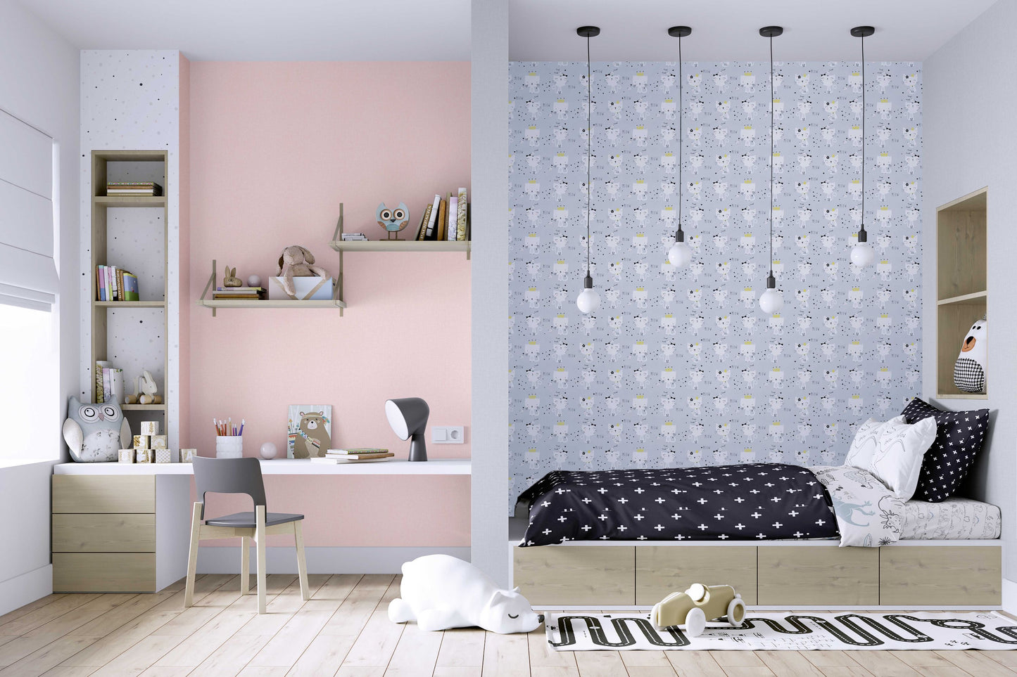 A.S. Création Tapete mit Tieren Grau 381311 Wandtapete Vliestapete Kinder Vlies