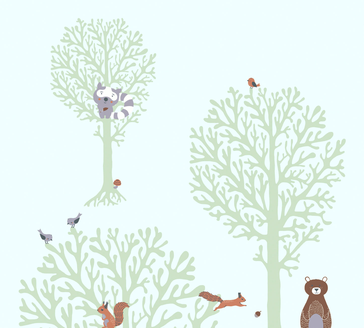 A.S. Création Wald Tapete Grün 381342 Wandtapete Vliestapete Kinder Vlies Rolle