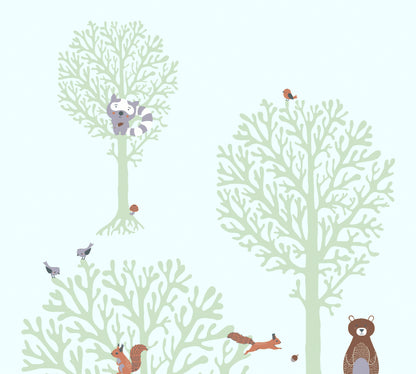 A.S. Création Wald Tapete Grün 381342 Wandtapete Vliestapete Kinder Vlies Rolle