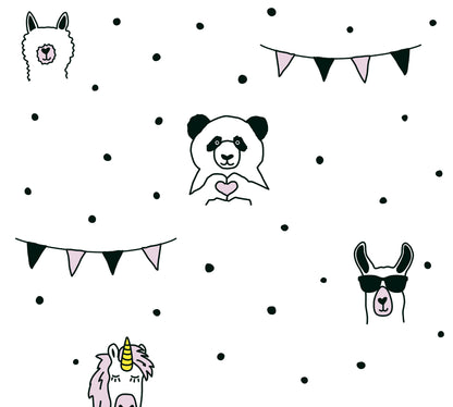 A.S. Création Tapete mit Tieren Rosa 381381 Wandtapete Vliestapete Kinder Vlies