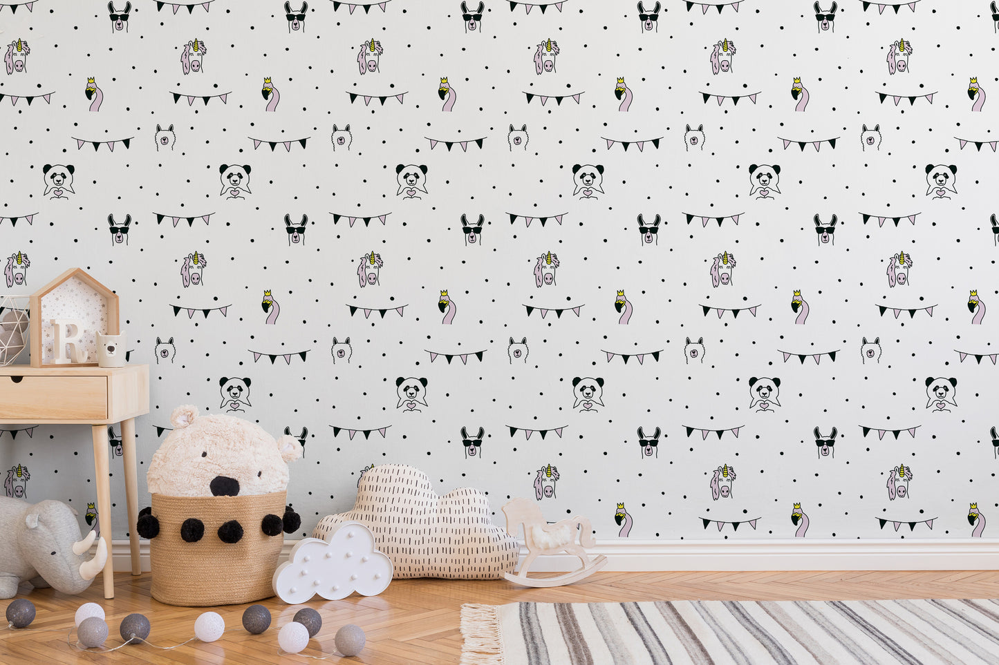 A.S. Création Tapete mit Tieren Rosa 381381 Wandtapete Vliestapete Kinder Vlies