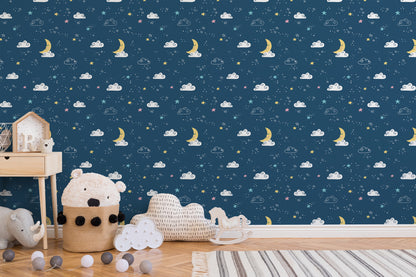A.S. Création Wolken Tapete Blau 381411 Wandtapete Vliestapete Kinder Vlies