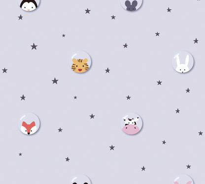 A.S. Création Tapete mit Tieren Grau 381431 Wandtapete Vliestapete Kinder Vlies