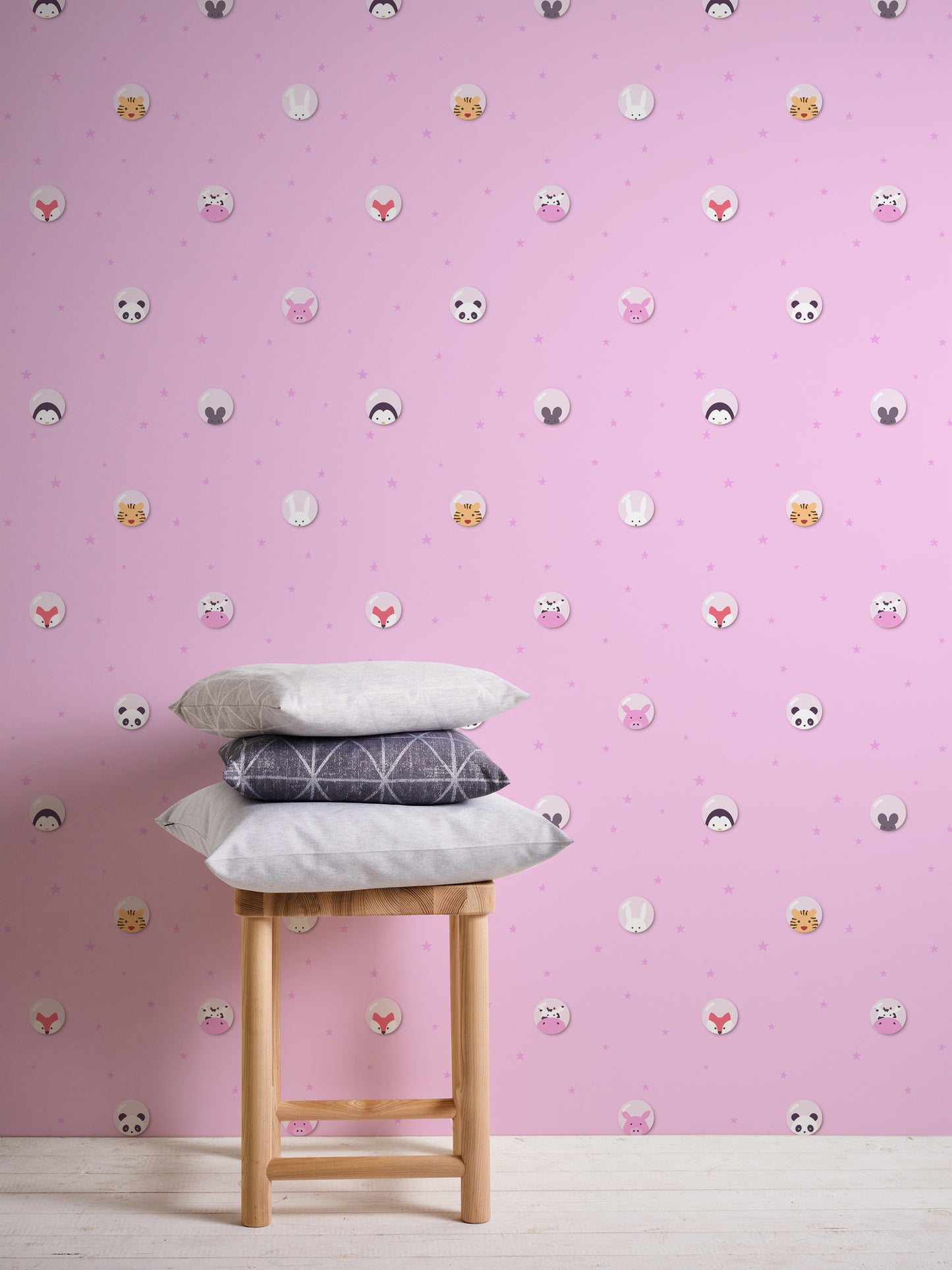A.S. Création Tapete mit Tieren Rosa 381432 Wandtapete Vliestapete Kinder Vlies