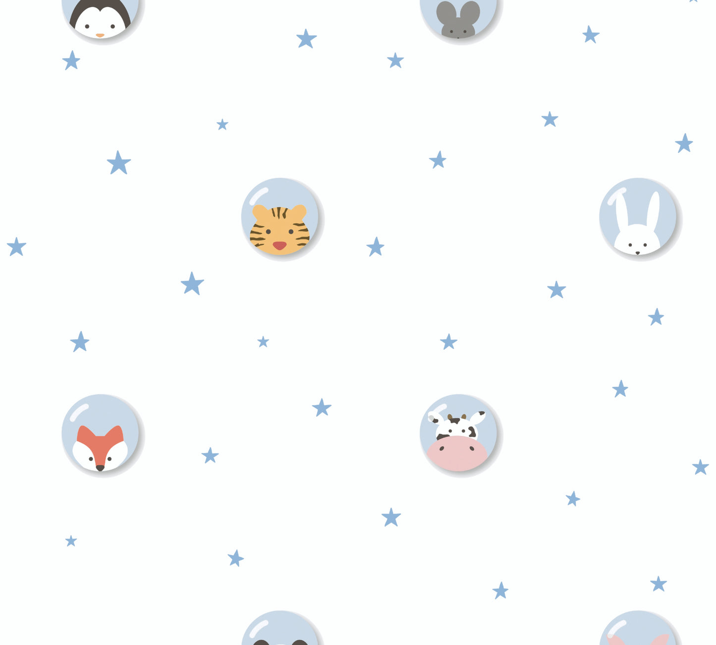 A.S. Création Tapete mit Tieren Blau 381433 Wandtapete Vliestapete Kinder Vlies