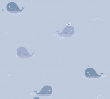 A.S. Création Tapete mit Tieren Blau 381441 Wandtapete Vliestapete Kinder Vlies