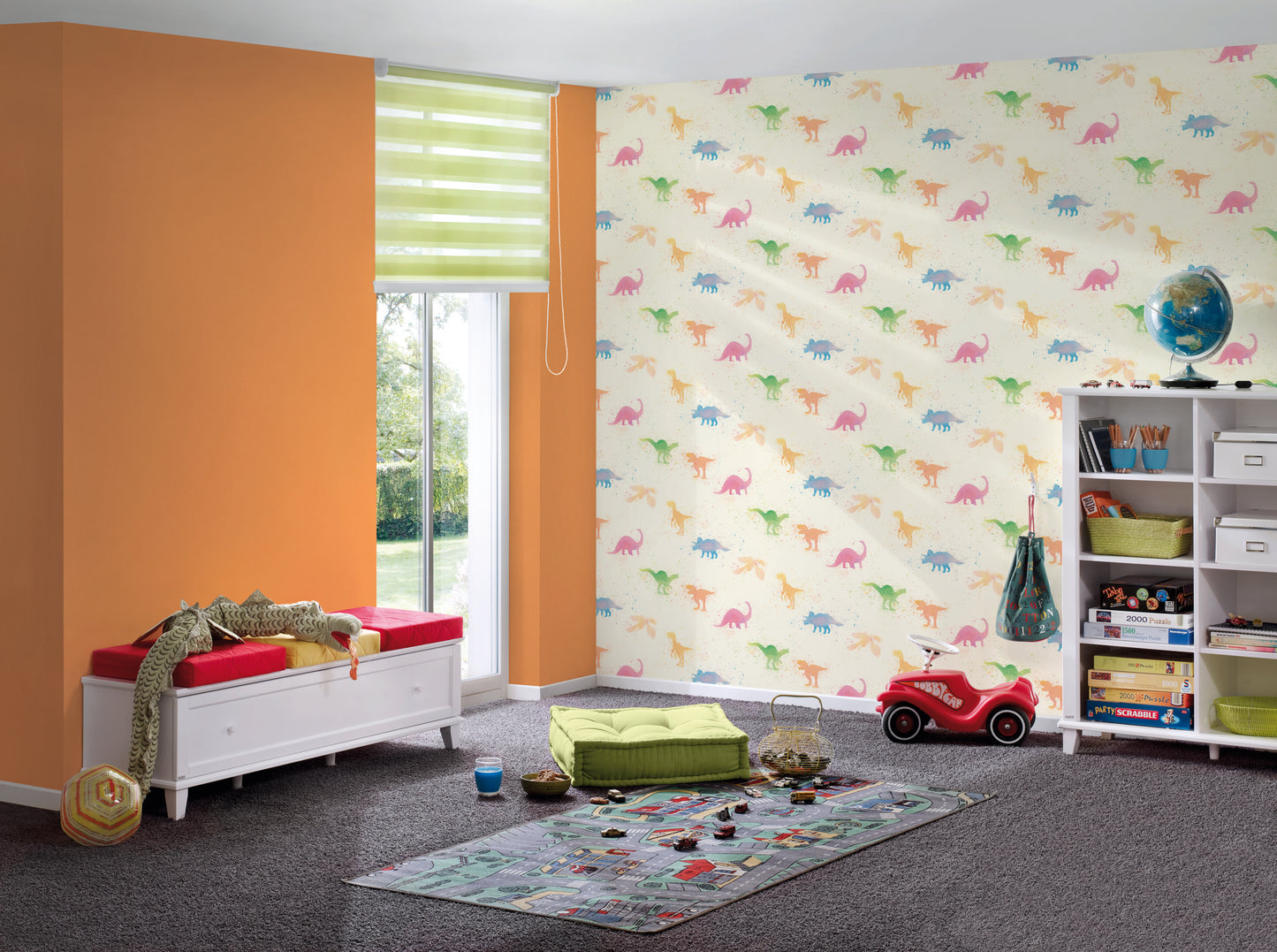 A.S. Création Dinosauriertapete Bunt 381461 Wandtapete Vliestapete Kinder Vlies