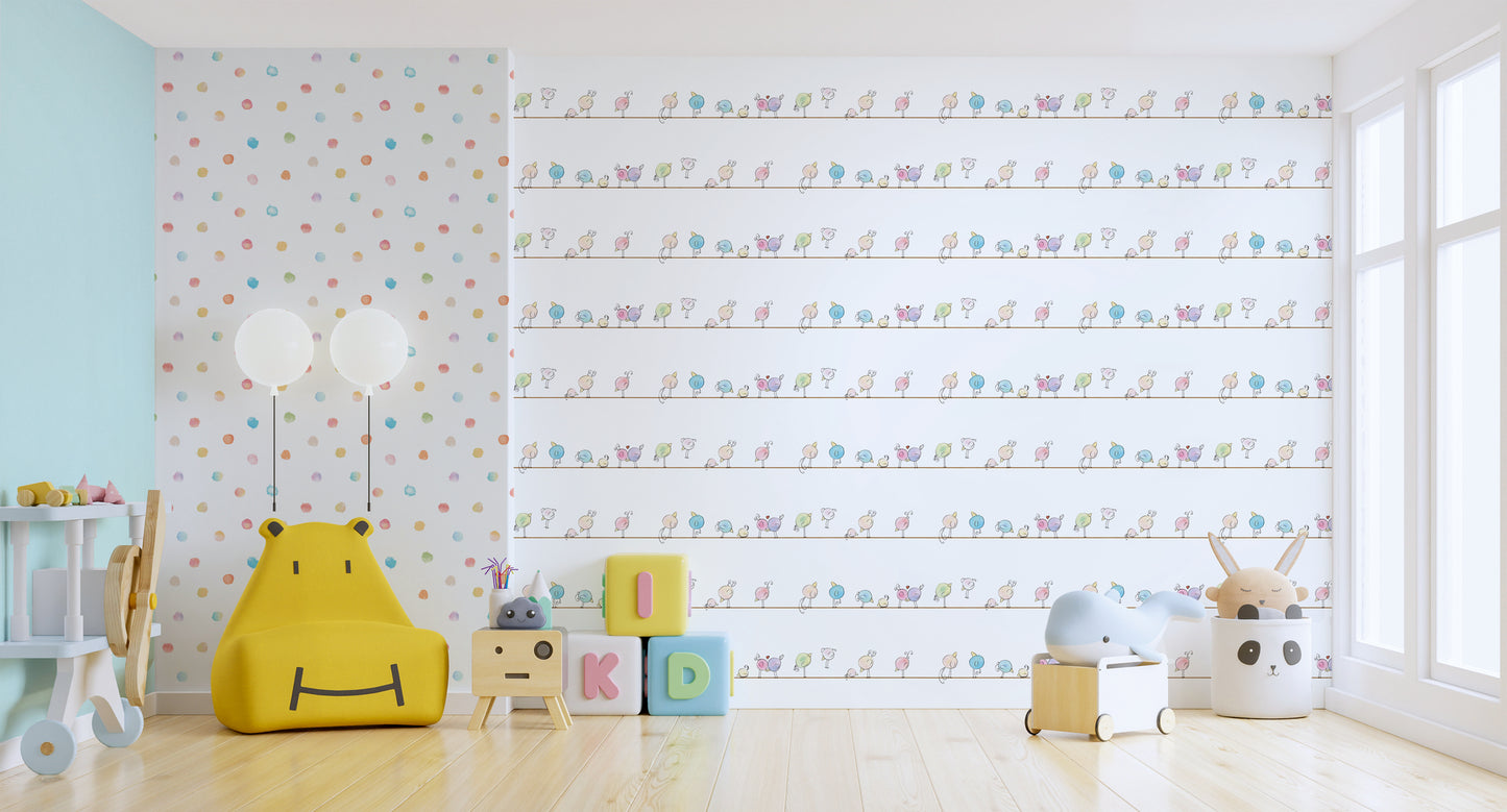 A.S. Création Tapete mit Punkten Bunt 381471 Wandtapete Vliestapete Kinder Vlies