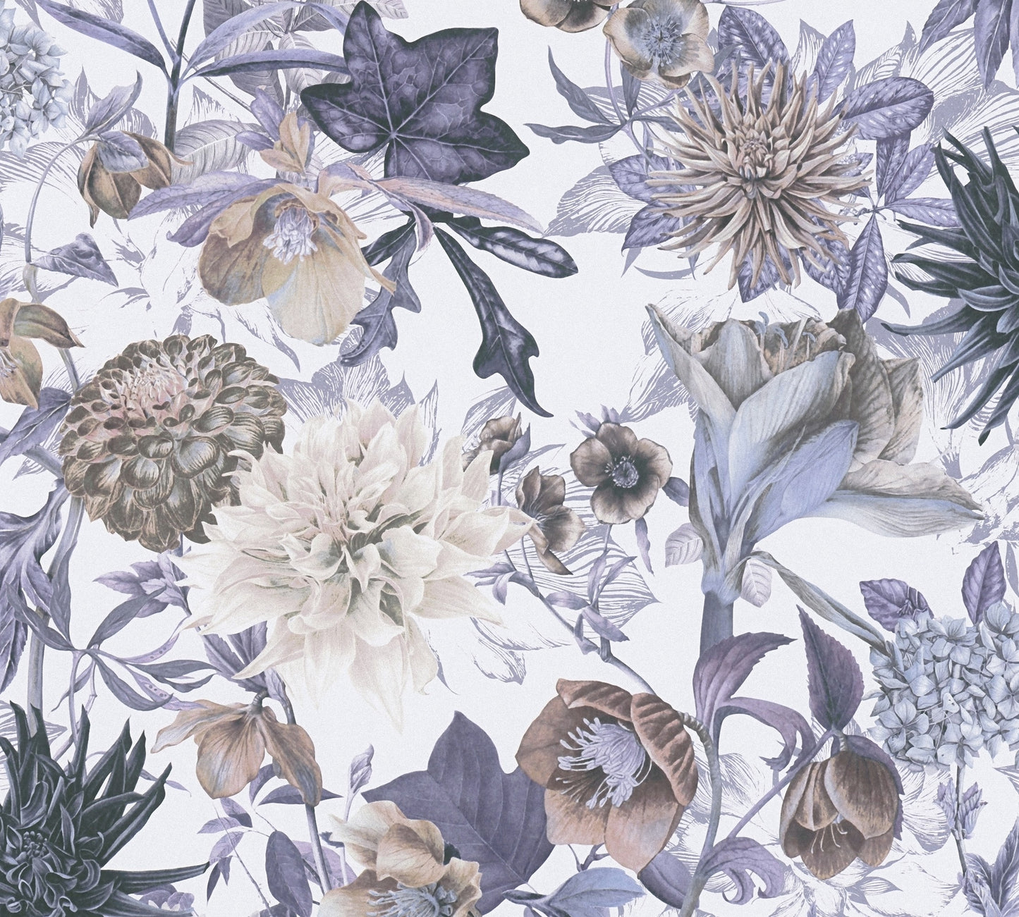 A.S. Création Blumentapete Blumenoptik Blau 381751 Wandtapete Vlies Rolle Tapete