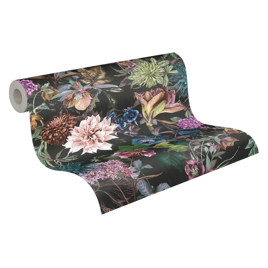 A.S. Création Blumenoptik Schwarz 381757 Wandtapete Vlies Vlies Rolle Tapete