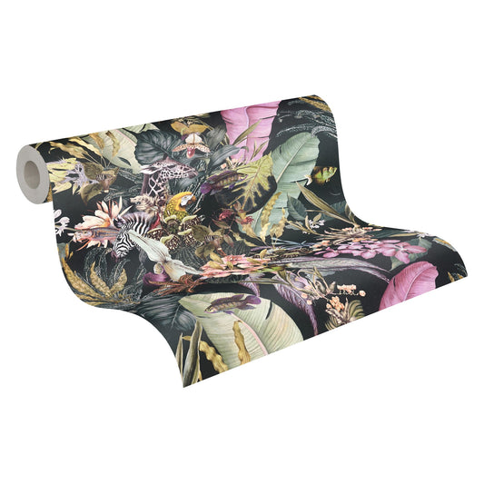 A.S. Création Blumenoptik Schwarz 381761 Wandtapete Vlies Vlies Rolle Tapete