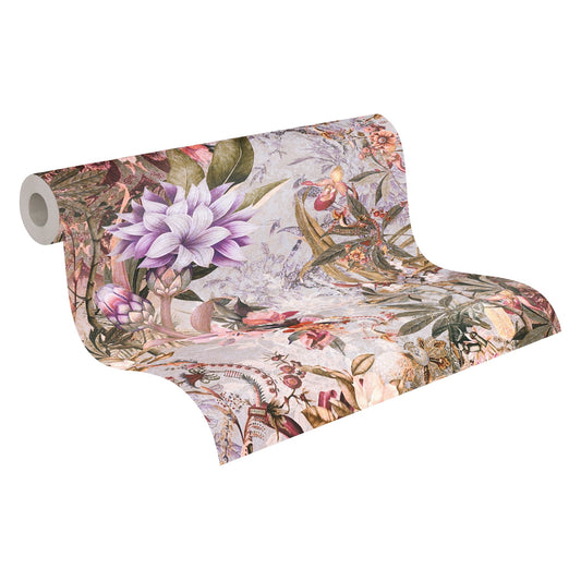 A.S. Création Blumentapete Blumenoptik Lila 381773 Wandtapete Vlies Rolle Tapete