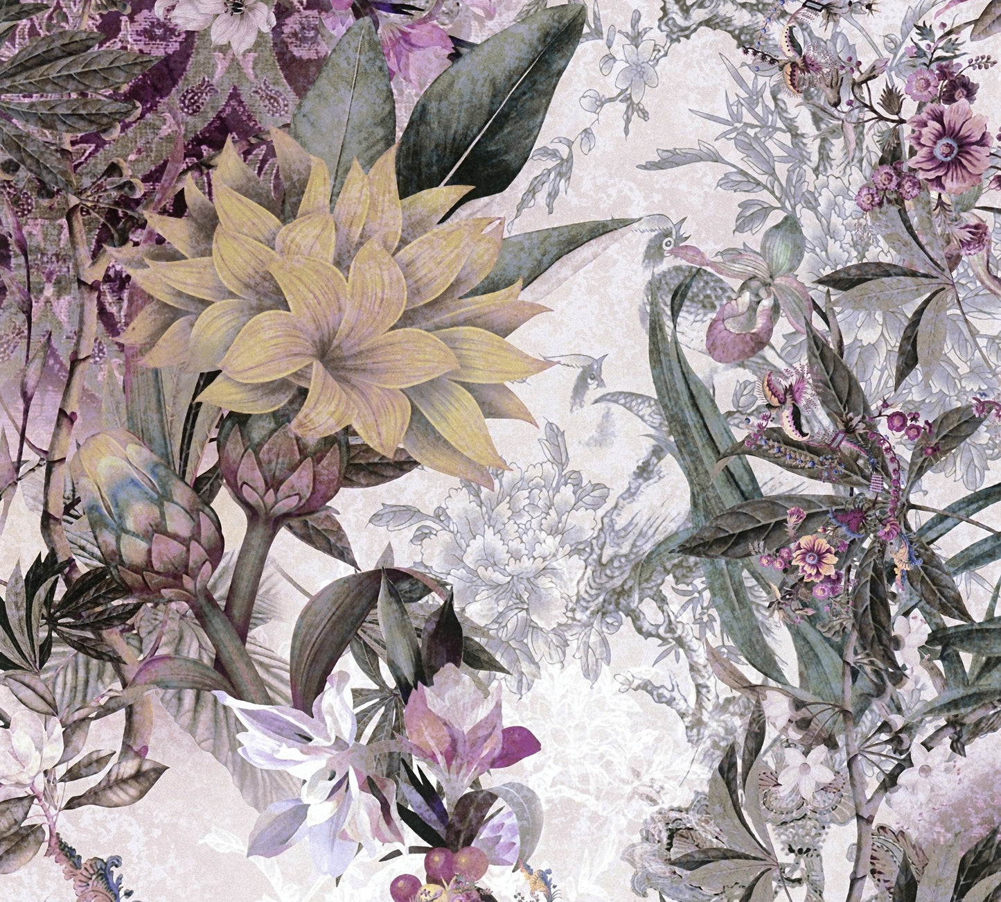 A.S. Création Blumentapete Blumenoptik Lila 381775 Wandtapete Vlies Rolle Tapete