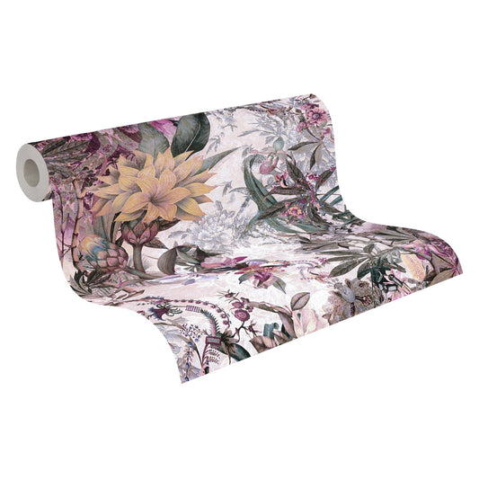A.S. Création Blumentapete Blumenoptik Lila 381775 Wandtapete Vlies Rolle Tapete