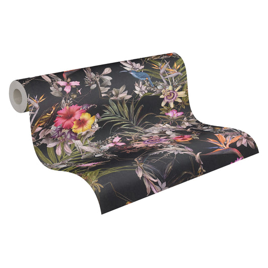 A.S. Création Blumenoptik Schwarz 381781 Wandtapete Vlies Vlies Rolle Tapete