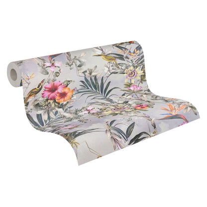 A.S. Création Blumentapete Blumenoptik Grau 381782 Wandtapete Vlies Rolle Tapete