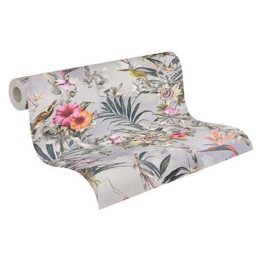 A.S. Création Blumentapete Blumenoptik Grau 381782 Wandtapete Vlies Rolle Tapete