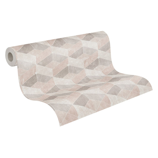 A.S. Création 3D Beige 382021 Wandtapete Vlies Vinyl Rolle Tapete Titanium 3