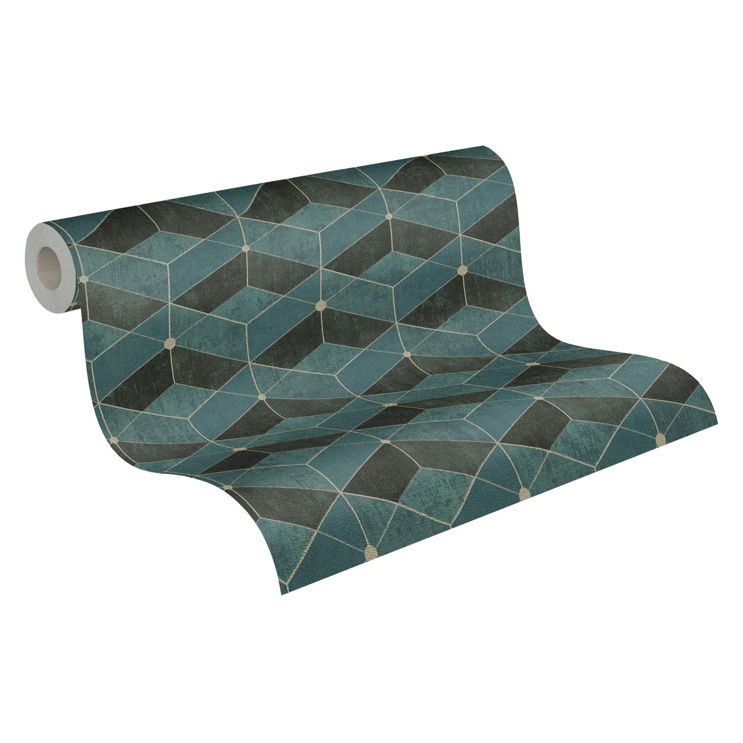 A.S. Création 3D Grün 382023 Wandtapete Vlies Vinyl Rolle Tapete Titanium 3