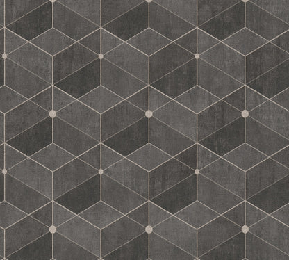 A.S. Création 3D Schwarz 382024 Wandtapete Vlies Vinyl Rolle Tapete Titanium 3