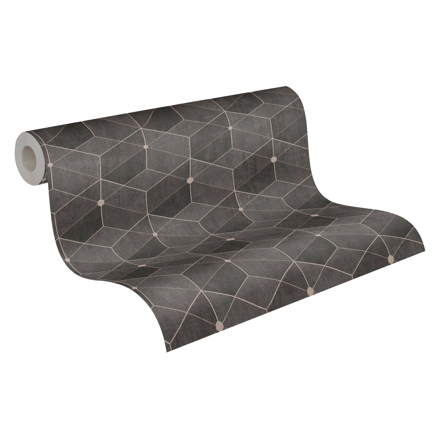 A.S. Création 3D Schwarz 382024 Wandtapete Vlies Vinyl Rolle Tapete Titanium 3