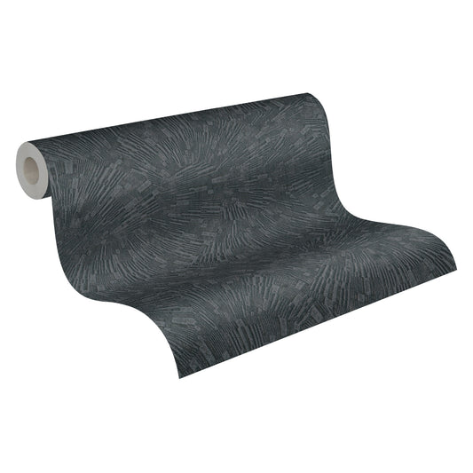 A.S. Création 3D Schwarz 382035 Wandtapete Vlies Vinyl Rolle Tapete Titanium 3