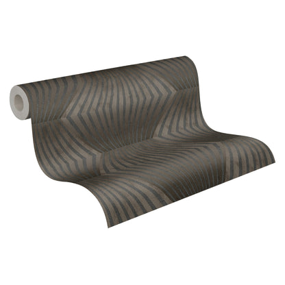 A.S. Création 3D Schwarz 382042 Wandtapete Vlies Vinyl Rolle Tapete Titanium 3
