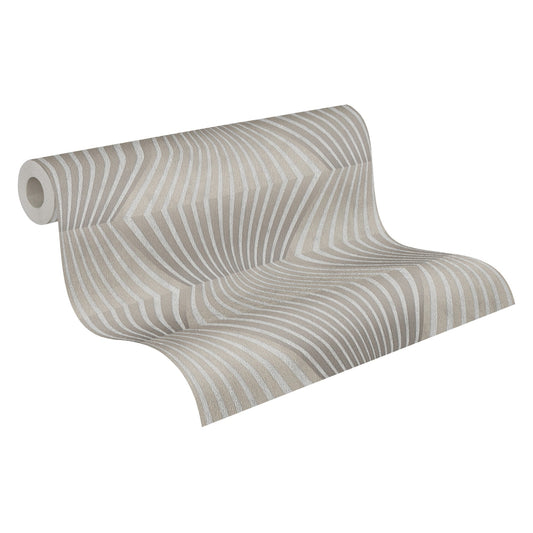 A.S. Création 3D Grau 382043 Wandtapete Vlies Vinyl Rolle Tapete Titanium 3