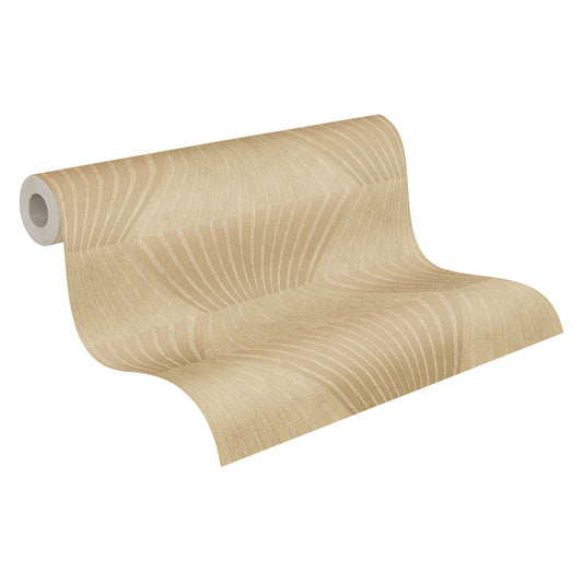 A.S. Création 3D Gold 382044 Wandtapete Vlies Vinyl Rolle Tapete Titanium 3