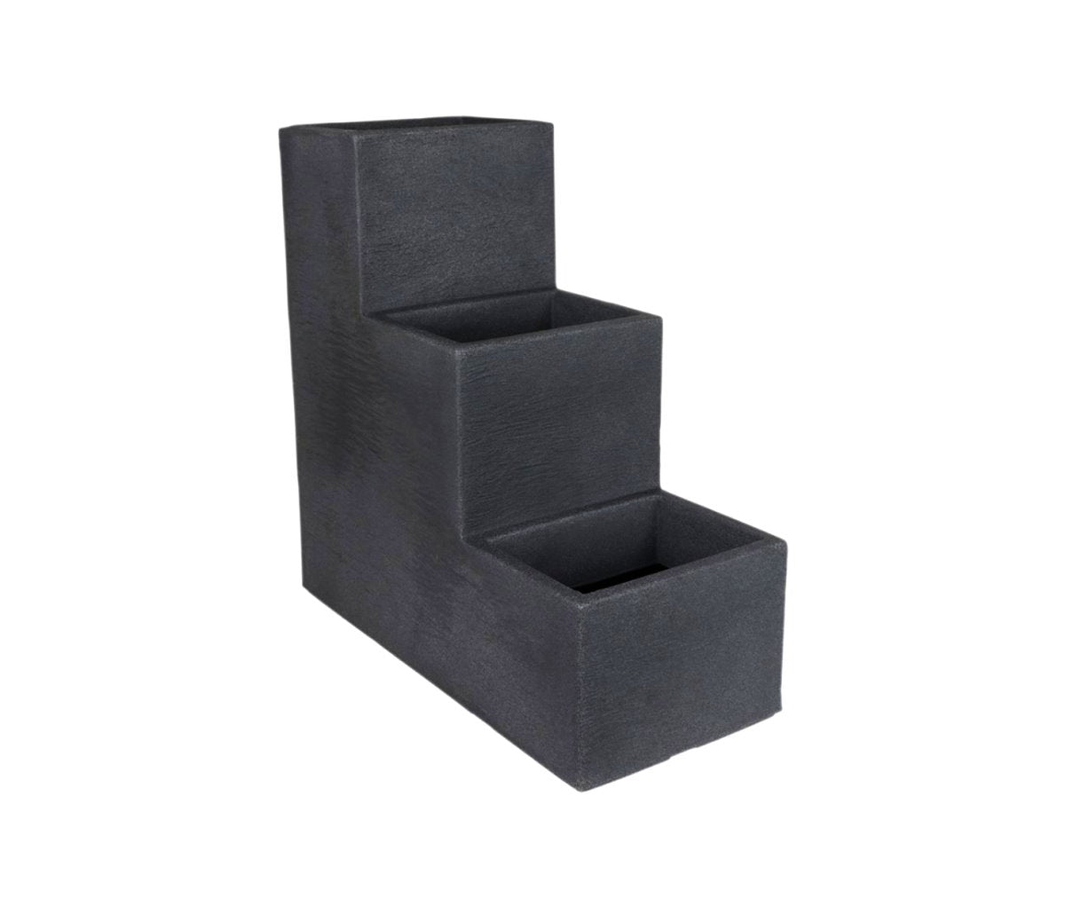 XL Kübel Pflanzkübel Treppentopf 60cm Blumentreppe Blumen Kübel Topf Beton Optik