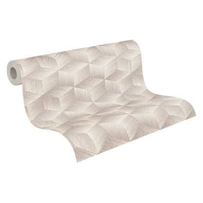 A.S. Création Tapete Natural Living 385061 Grau Satin 3D Tapete Wandtapete Vlies
