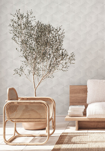 A.S. Création Tapete Natural Living 385062 Grau Satin 3D Tapete Wandtapete Vlies