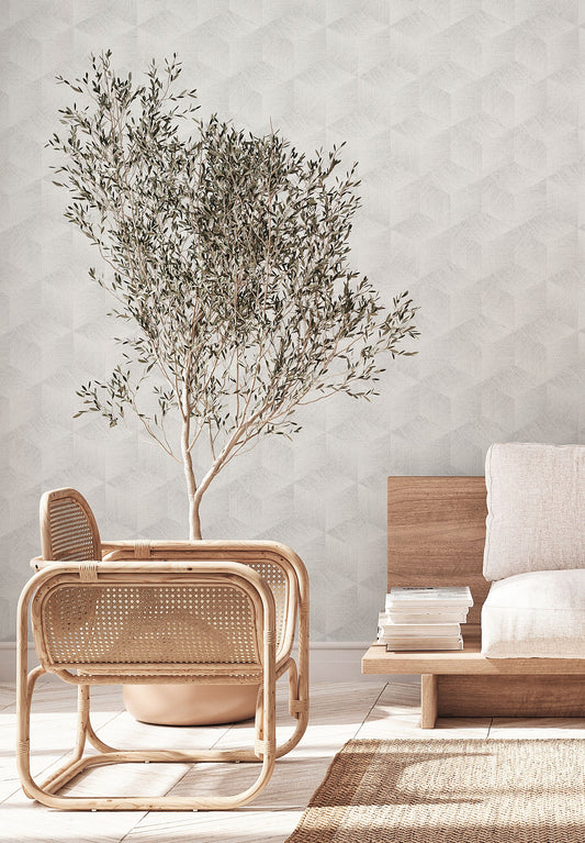 A.S. Création Tapete Natural Living 385062 Grau Satin 3D Tapete Wandtapete Vlies