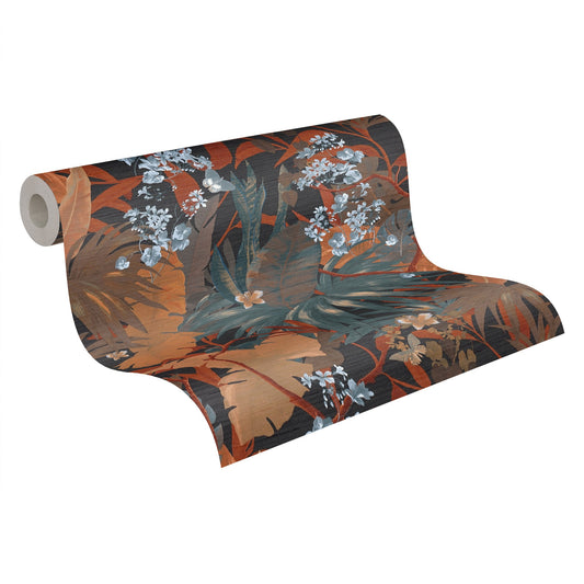 A.S. Création Dschungeloptik Rot 385223 Wandtapete Vlies Satin Rolle Tapete