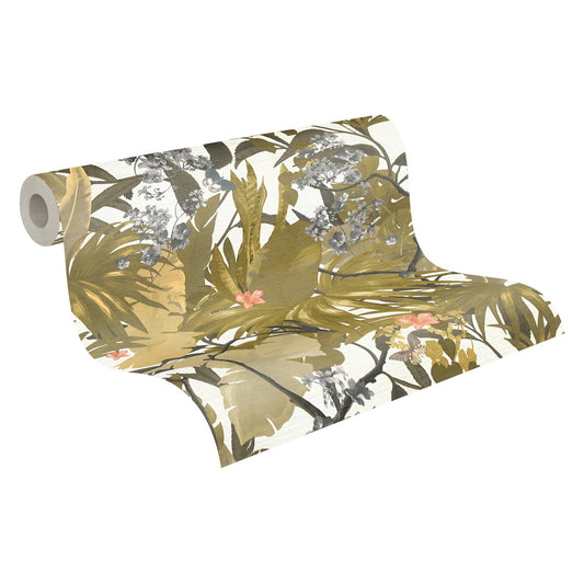 A.S. Création Dschungeloptik Grün 385224 Wandtapete Vlies Satin Rolle Tapete