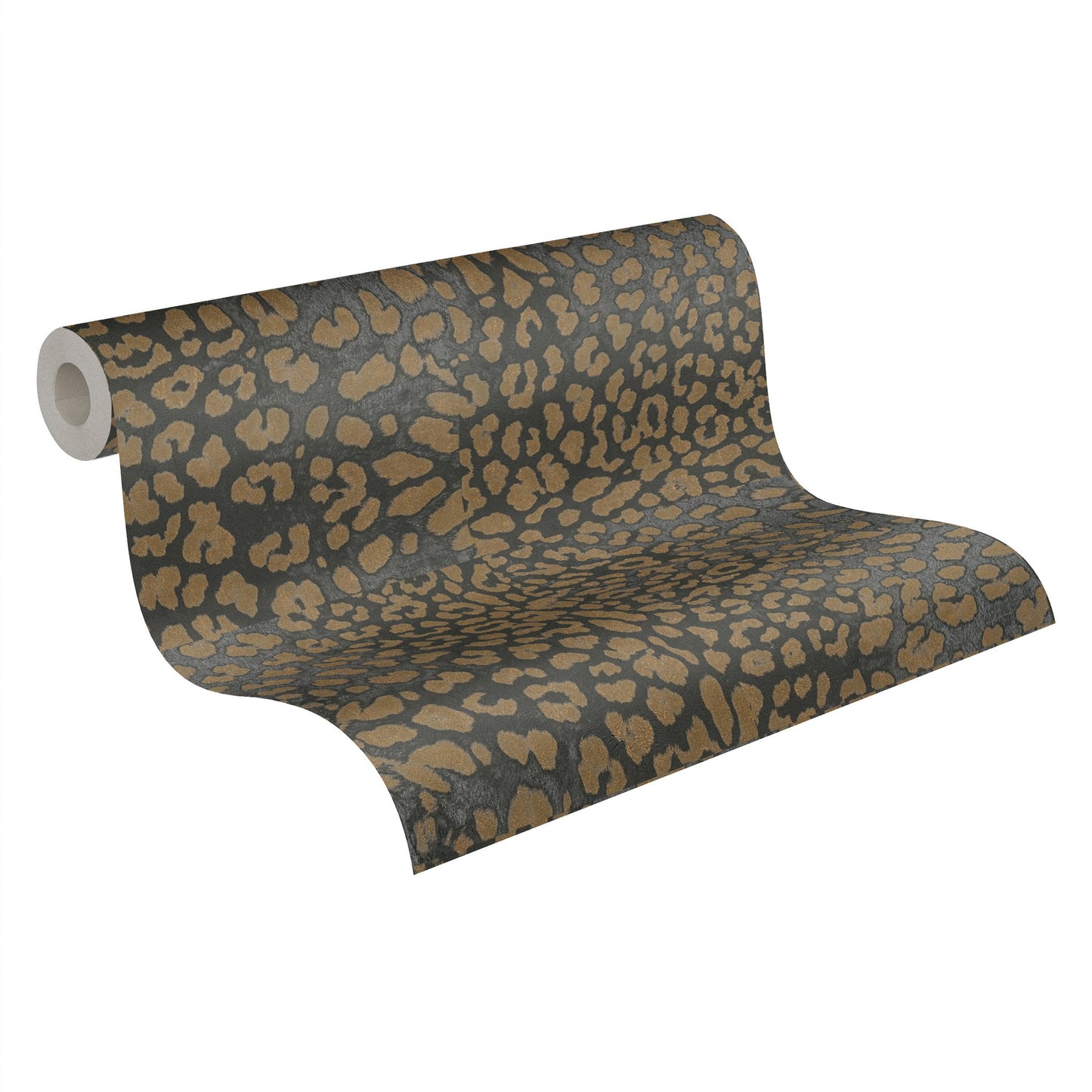 A.S. Création Leopardenmuster Gold 385234 Wandtapete Vlies Satin Rolle Tapete