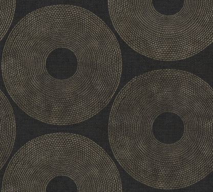 A.S. Création Kreise Schwarz 385242 Wandtapete Vlies Satin  Tapete Desert Lodge